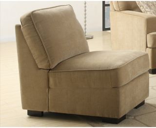 Emerald Home Furnishings U4100 15 09 Raveena Matching Armless Chair   Sand   Accent Chairs