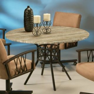 Pastel Ravenwood Poly Travertine Top Dining Table   Dining Tables