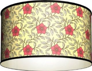 Dcor Art   Flowers with Cream Background Swag Pendant Lamp   Ceiling Pendant Fixtures  