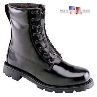 Thorogood 804 6446 Men's Station 8 inch Front Zip Oblique Steel Toe Boot Black Shoes