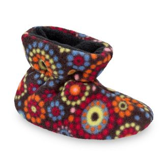 Acorn Easy Bootie for Kids in Chocolate Dots   Kids Slippers