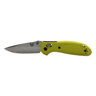 Benchmade Pardue Design Axis Mini Griptilian Knife Drop Point with Ambidexterous Thumb Studs (Yellow)  Hunting Folding Knives  Sports & Outdoors