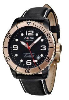 Golana Aqua Pro Black Swiss Made Divers Men's Watch AQ220 1 Watches