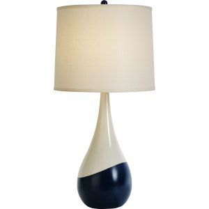 Trend Lighting TRE TT6810 83 Glossy White and Navy Conversation Metal Table Lamp