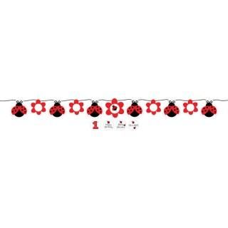 Ladybug Fancy Ribbon Flag Banner