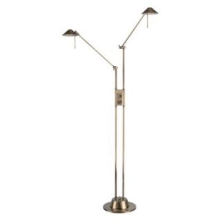 Lite Source Rhine 2 Light Swing Arm Floor Lamp   Floor Lamps