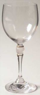 Gorham Golden Rondelle Wine Glass   Gold Accent Frosted Ball Stem