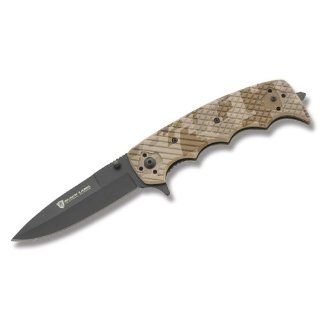 Browning Knives 805 Black Label Stone Cold Linerlock Knife with Brown Digital Camo Finish Textured G 10 Handles  Folding Camping Knives  Sports & Outdoors