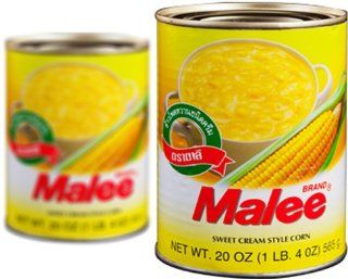 Malee Sweet Cream Style Corn   20 Ounces (Buy 1 Get 1 Free)by Iya h Stroe Only   Fruit Juices  Grocery & Gourmet Food