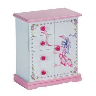 Mele Juliet Girl's White Applique Jewelry Box 805 11M   Jewelry Music Boxes