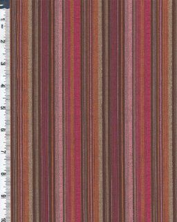 Cotton Seersucker Shirting Stripe Fabric By the Yard, Berry 805