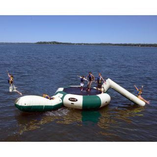 Rave Sports Bongo 15 ft. Northwoods Water Trampoline with Slide and Launch   Water Trampolines