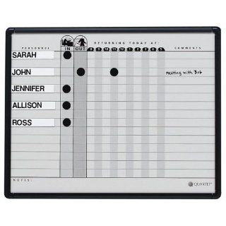 QRT783G   Quartet Magnetic Employee In/Out Board  Dry Erase Boards 