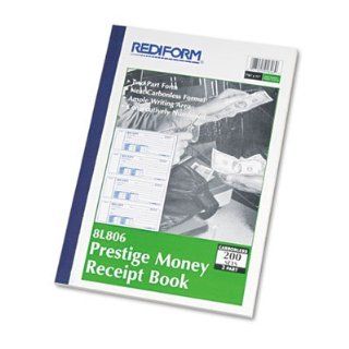 NEW   Money Receipt Book, 7 x 2 3/4, Carbonless Duplicate, 200 Sets/Book   8L806 Camera & Photo