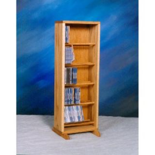 The Wood Shed Solid Oak Dowel 130 CD Media Cabinet   Media Storage