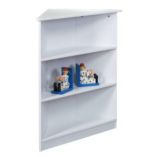 Gift Mark Corner Three Tier Bookcase with Top Shelf   White   Kids Bookcases
