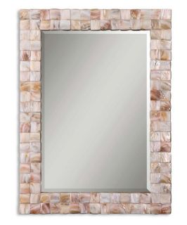 Uttermost Vivian Mother of Pearl Wall Mirror   27W x 36.25H in.   Wall Mirrors