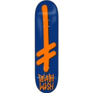 Deathwish Gang Logo Skateboard Deck Navy/Orange, 7.785  Skateboarding Equipment  Sports & Outdoors
