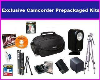 Essential Accessory Package For The Canon FS300 FS31 Package Includes 8GB Hi Speed SD Memory Card, Extended Life BP 808 Batttery & Rapid AC/DC Charger, Portable Video Light, Professional Tripod, Deluxe Carrying Case & More  Digital Camera Accessor