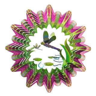 Iron Stop Designer 3D Dragonfly Wind Spinner   D6125 10   Wind Spinners