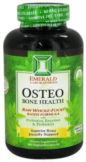 Emerald Labs   Osteo Bone Health Raw Whole Food Based Formula   180 Vegetarian Capsules