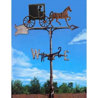 Painted Amish Buggy Weathervane   Weathervanes