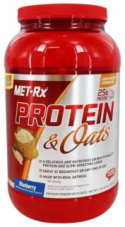 MET Rx   Protein & Oats Powder Blueberry   2 lbs.