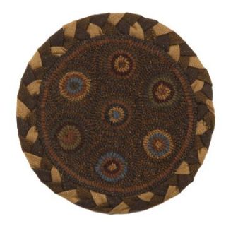 Homespice Decor In Circles 15 in. Round Chair Pad   Dining Chair Cushions