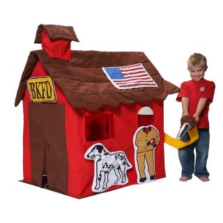 Bazoongi Fire Station Kid Cottage Playhouse   Indoor Playhouses