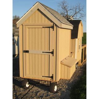Little Cottage Gable Chicken Coop with Wheels   4L x 6W ft.   Chicken Coops