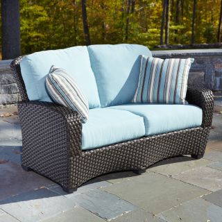 Anacara Carlysle All Weather Wicker Loveseat   Wicker Chairs & Seating
