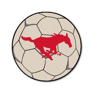 FANMATS NCAA Southern Methodist University Mustangs Nylon Face Soccer Ball Rug Automotive