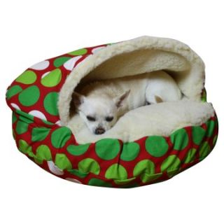 Snoozer Cozy Cave Pet Bed   Large Dots   Dog Beds