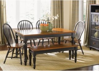 Liberty Furniture Low Country Black Rectangle Leg Dining Table   Dining Tables
