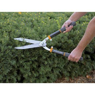 Fiskars 10 Inch Blade Power Lever Steel Handle Hedge Sheers (9178)  Hedge Shears  Patio, Lawn & Garden
