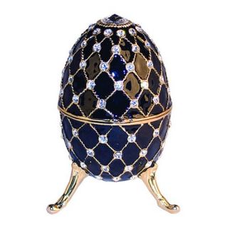 Ebony Royal Musical Egg Trinket Box   Trinket Boxes