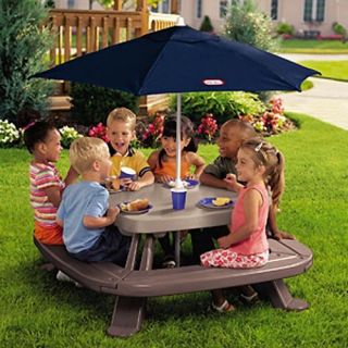 Little Tikes Fold n Store Picnic Table with Umbrella   Picnic Tables