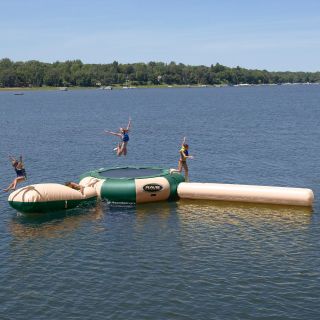 RAVE Sports 20 ft. Northwoods Aqua Jump Water Trampoline with Launch and Log Waterpark   Water Slides & Water Parks
