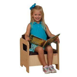 Wood Designs Chair with Brown Cushion   Daycare Tables & Chairs