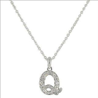 JOA Letter Q With Stone Pendant Necklace #041067 Jewelry