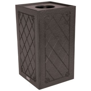 22 Gallon Diamond Pattern Pull Top Trash Receptacle   Outdoor Trash Cans