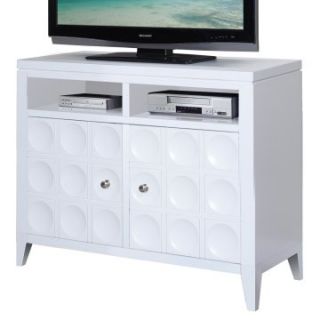 kathy ireland Home by Martin Crescent Bright White Entertainment Collection 40 in. Television Console   TV Stands