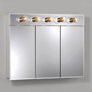Broan Nutone Ashland Tri View 5 Light 36W x 28H in. Surface Mount Medicine Cabinet 755443   Surface Mount Medicine Cabinets