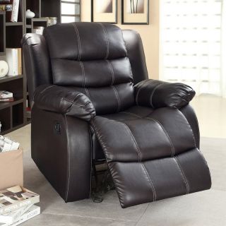 Homelegance Eastfield Leather Glider Recliner   Recliners