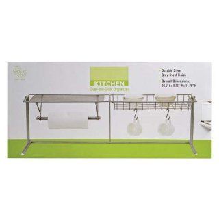 Over the sink Kitchen Counter Dish Rack Organizer, Chrome, 36.5 inches   Dbroth Over The Counter Dish Rack