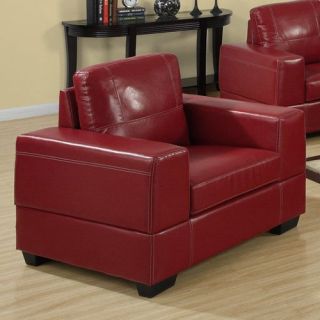 Bernat Leather Chair   Red   Leather Club Chairs