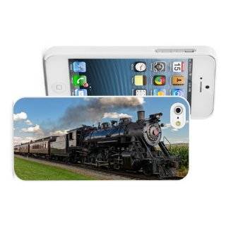  Apple iPhone 4 4S 4G White 4W792 Hard Back Case Cover Color Historic Steam Train Cell Phones & Accessories