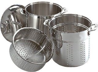 All Clad 59912 Stainless Steel with Aluminum Disc Bottom 12 Quart Multi Cooker with Steamer Basket and Lid Cookware, Silver Kitchen & Dining