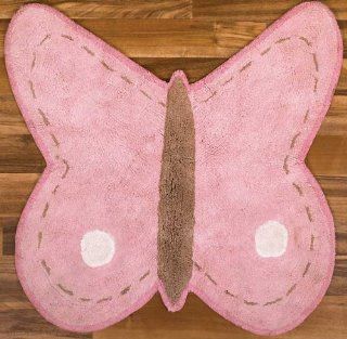 Zoey   Rug (Sculptured Butterfly   25x30)  Crib Bedding  Baby