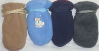 Set of Four Pairs of Finest Mongolian Fleece Mittens for Infants Ages 3 12 Months Clothing